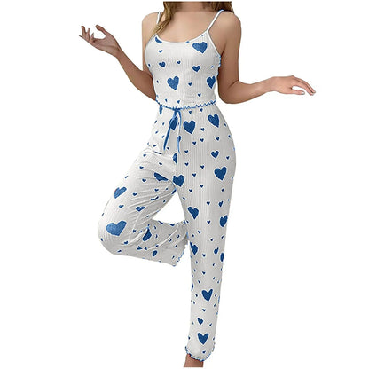The Turnham Green Heart-Print Pajama Set