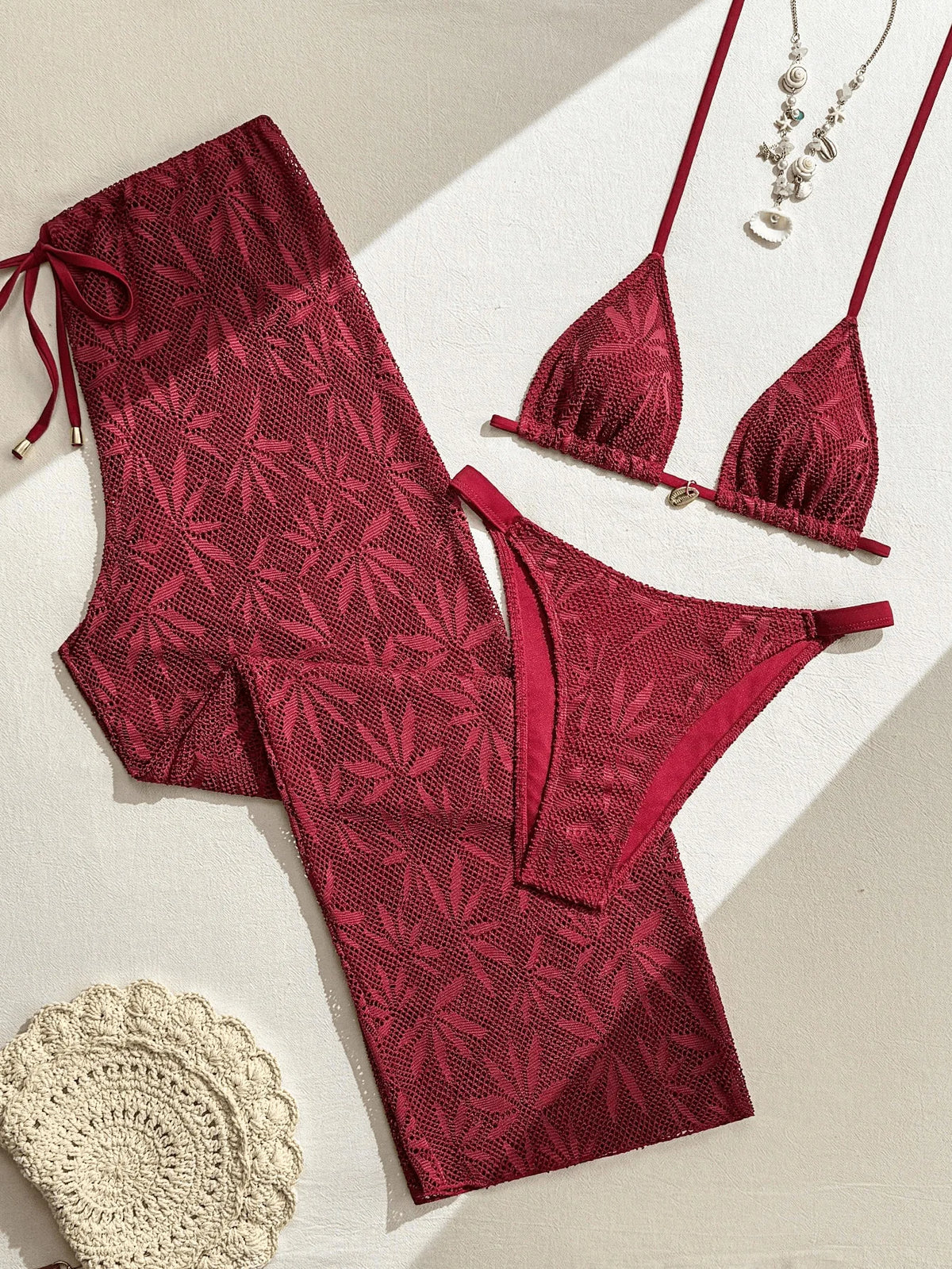 The Balham Drawstring Three-Piece Bikini Set
