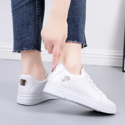 The Leyton Embroidered Lace-Up Trainers