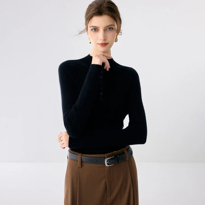 The Twickenham Cashmere Mock-Neck Jumper