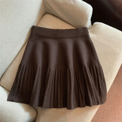 The Hendon Pleated Knit Mini Skirt