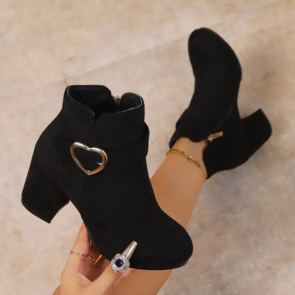 The Hainault Round-Toe Ankle Boots