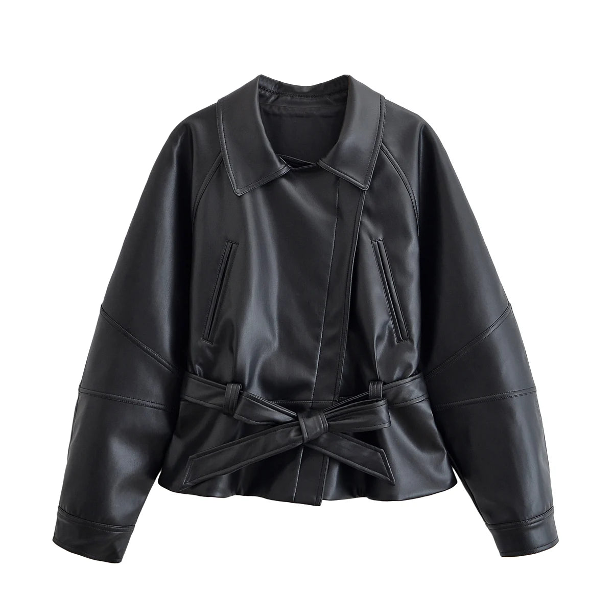 The Wood Green Faux Leather Trench Jacket