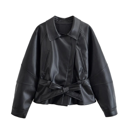 The Wood Green Faux Leather Trench Jacket