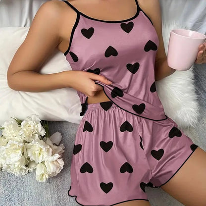 The Maida Hill Heart-Print Sleep Tee Set
