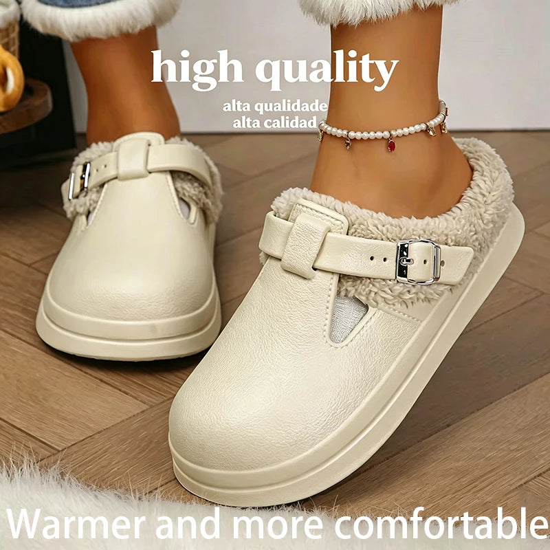 The Hayes Faux-Fur Mule Slippers