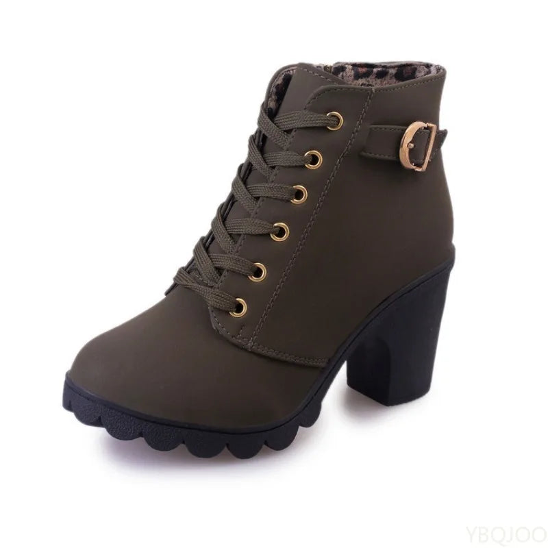 The Berrylands Lace-Up Heeled Boots