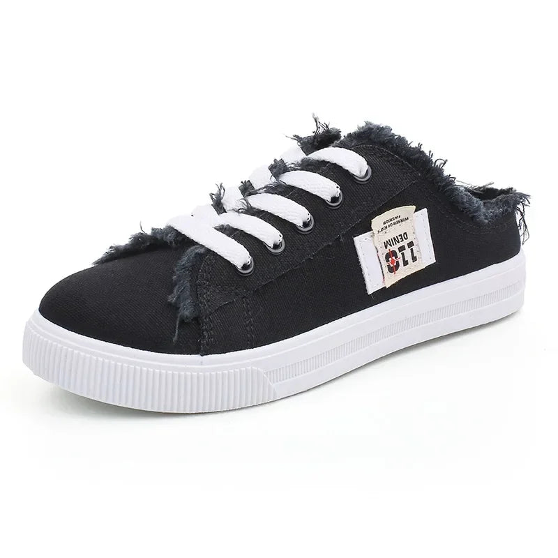 The Purley Canvas Denim Trainers