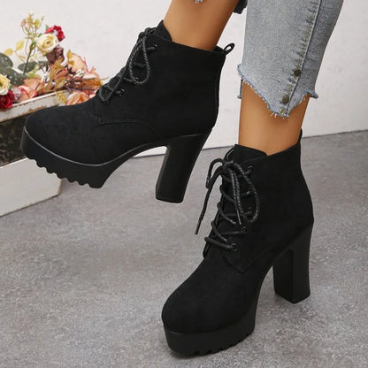 The Falconwood Suede Platform Ankle Boots