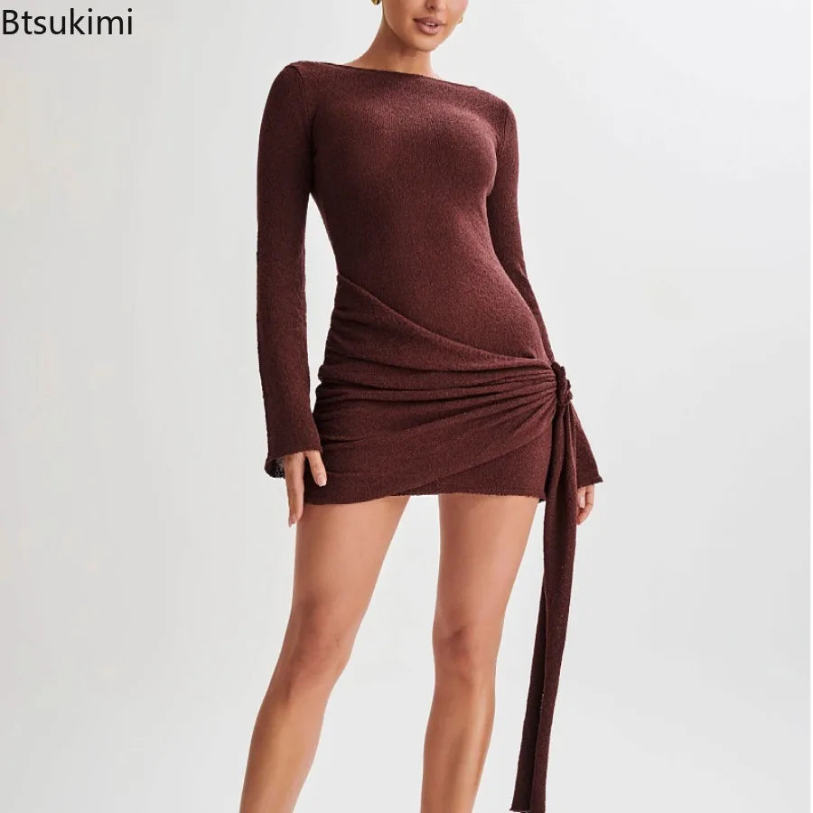 The West Norwood Backless Knit Mini Dress