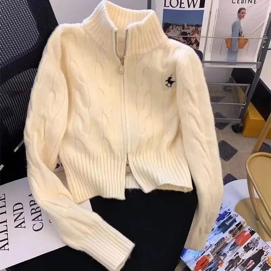 The Friern Barnet Zip-Front Knit Cardigan
