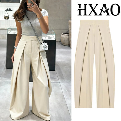 The Clapton Pleated Wide-Leg Trousers