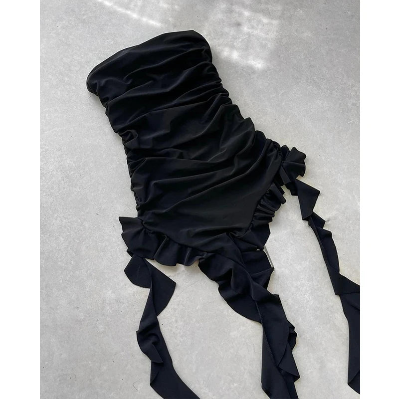The Soho Strapless Slit Dress