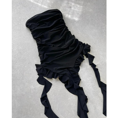 The Soho Strapless Slit Dress