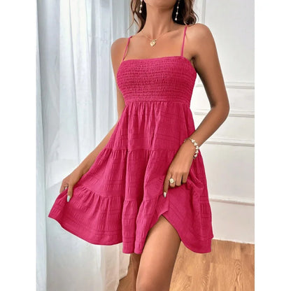 The Angel Smocked Bustier Swing Dress