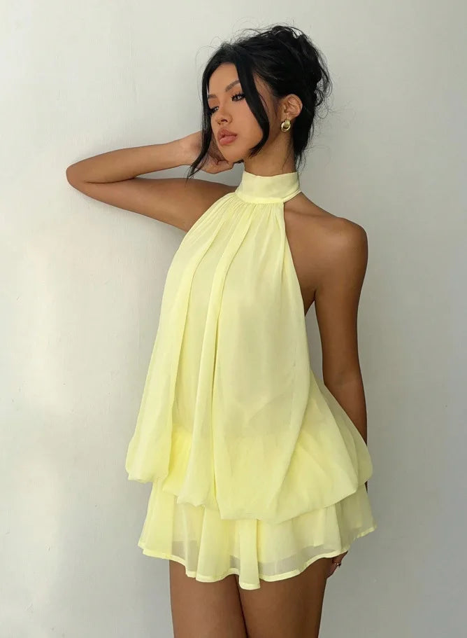 The Alperton Backless Halter Sundress