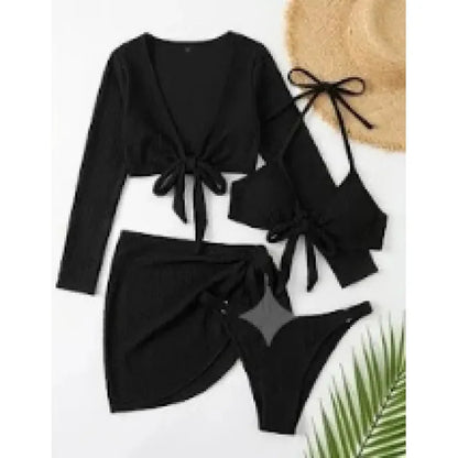 The Erith Three-Piece Cover-Up Bikini Set