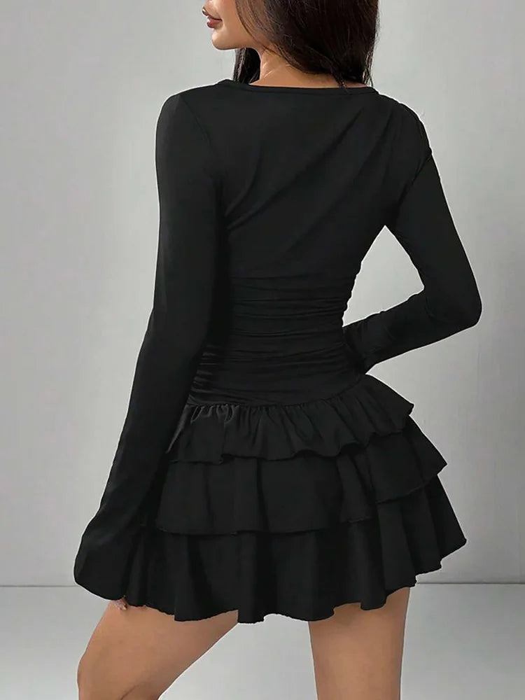 The Charlton Cascade-Ruffle Bodycon Dress