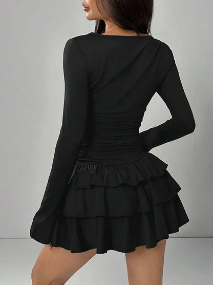 The Charlton Cascade-Ruffle Bodycon Dress