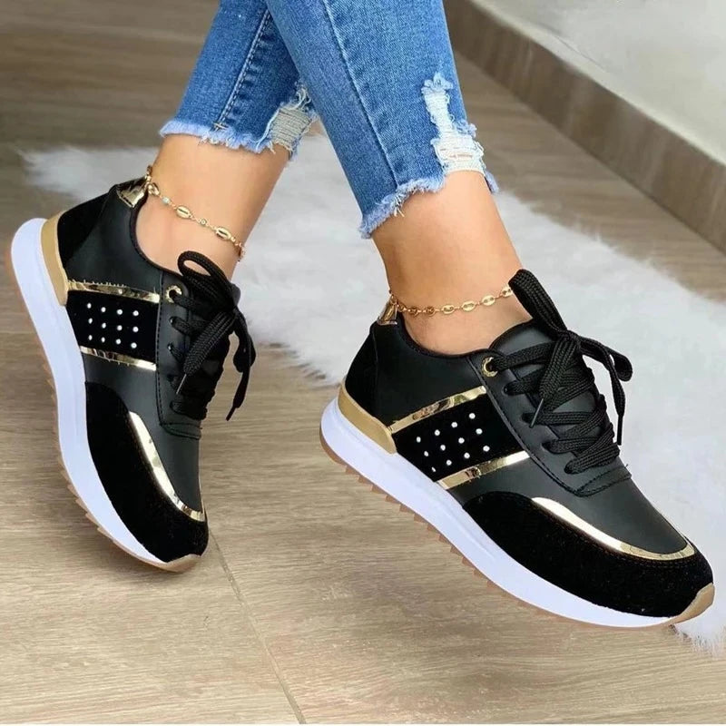 The Beckton Patchwork Platform Trainers