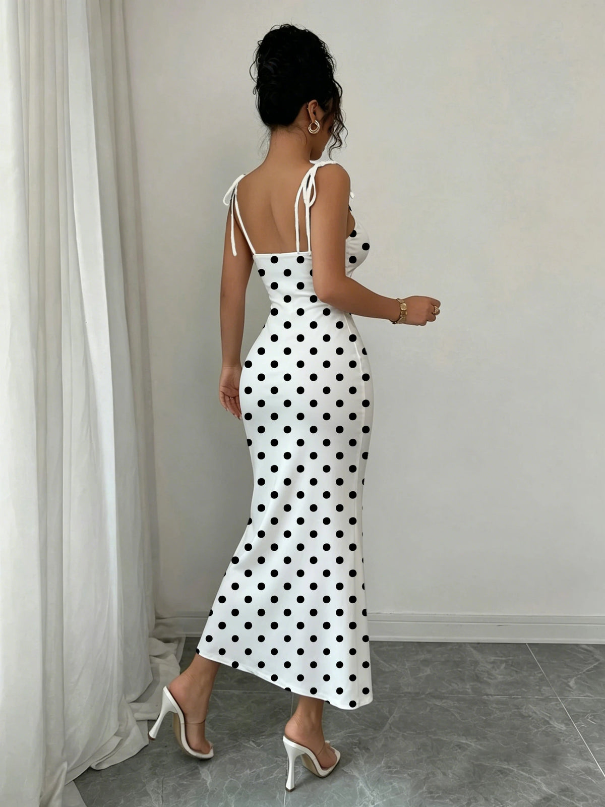 The Marylebone Bow-Strap Midi Dress