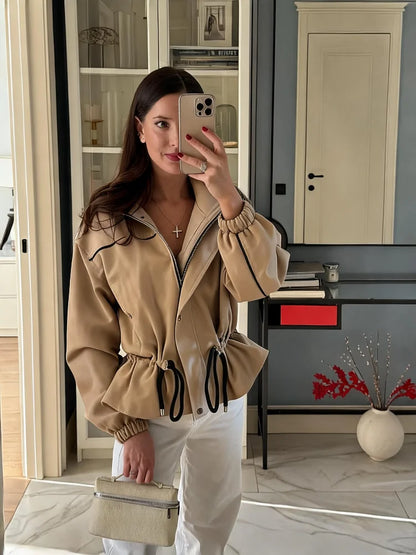 The Nunhead Suede Drawstring Jacket