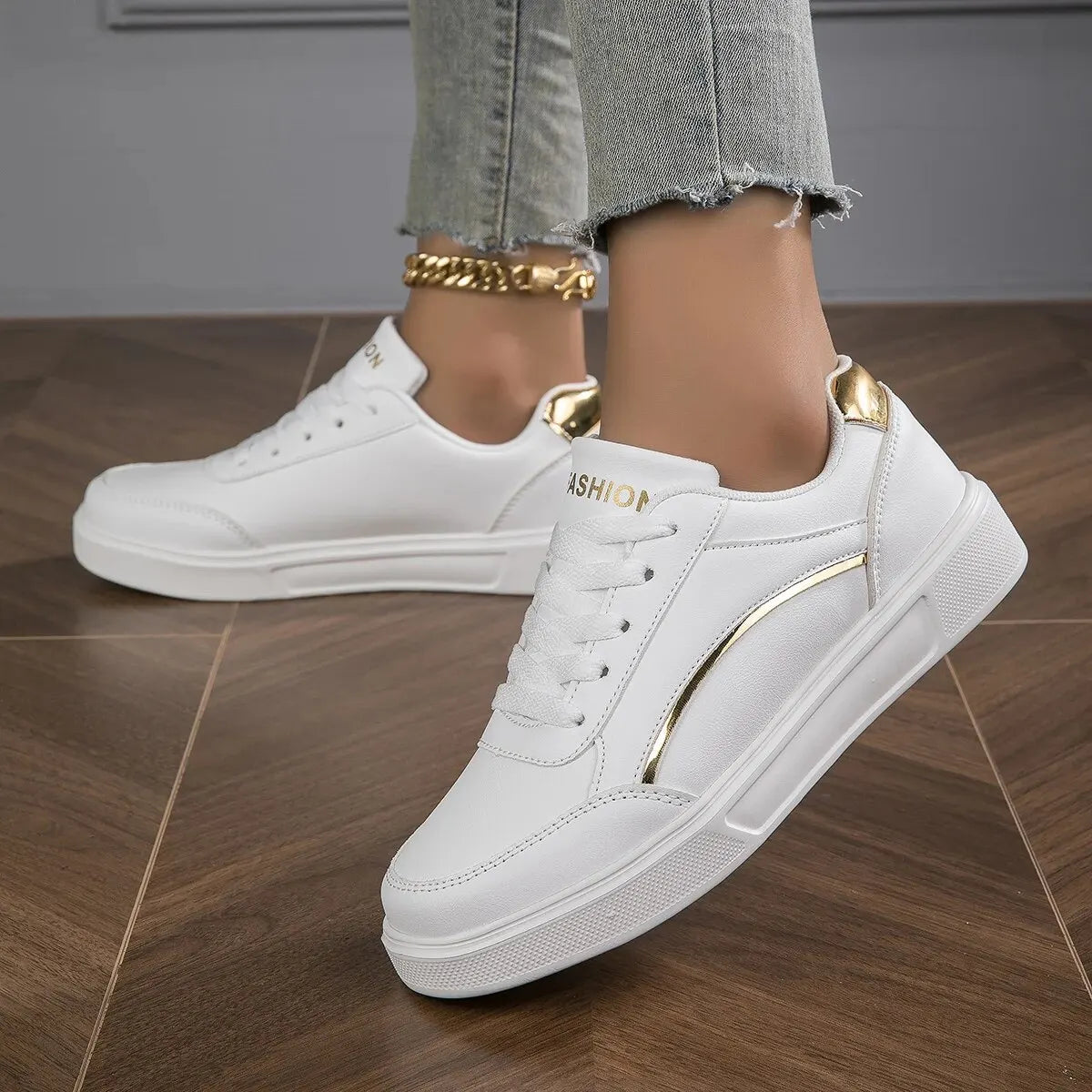 The Dagenham Classic Leather Platform Trainers