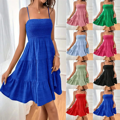 The Angel Smocked Bustier Swing Dress
