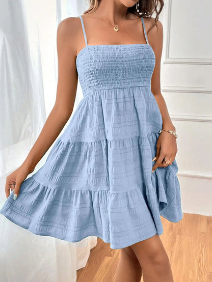 The Angel Smocked Bustier Swing Dress