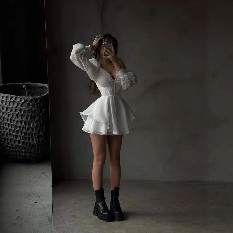 The Morden V-Neck Mini Dress