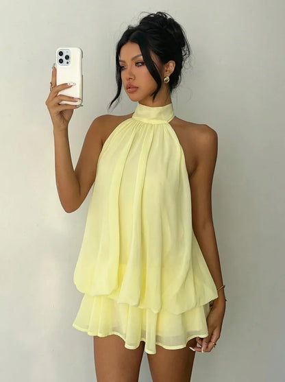 The Alperton Backless Halter Sundress