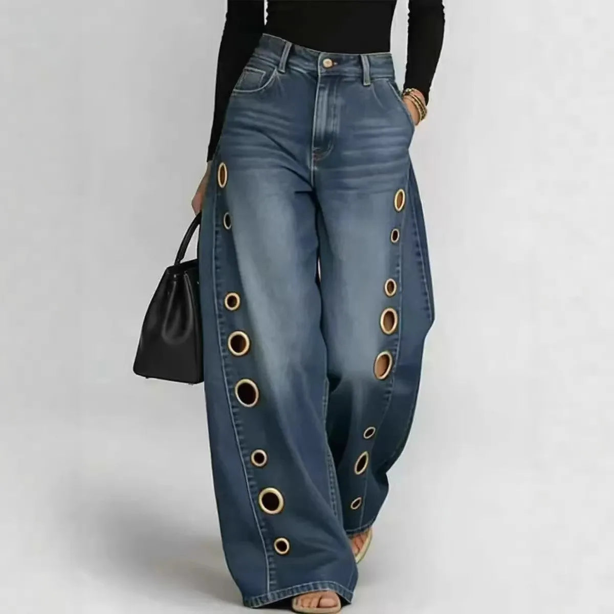 The Kingsbury Wide-Leg Denim Jeans