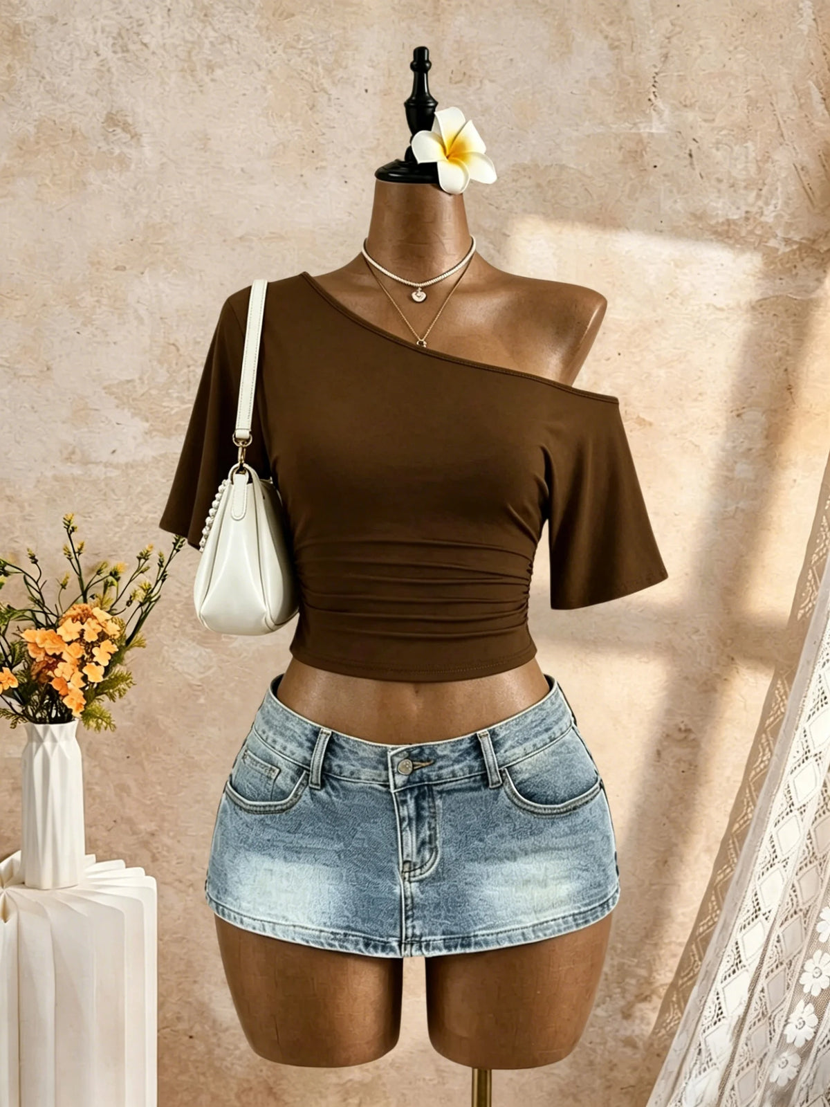 The Hounslow One-Shoulder Ruched Top
