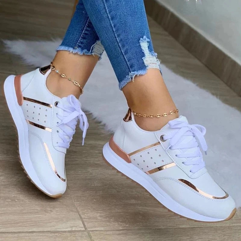The Beckton Patchwork Platform Trainers