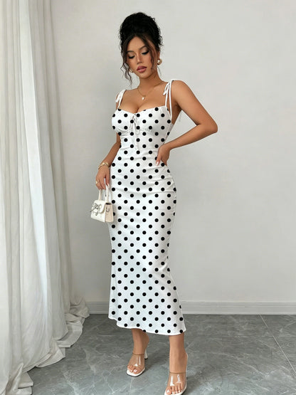 The Marylebone Bow-Strap Midi Dress