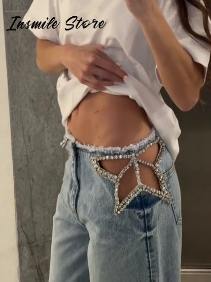 The Canonbury Diamond-Star Wide-Leg Jeans