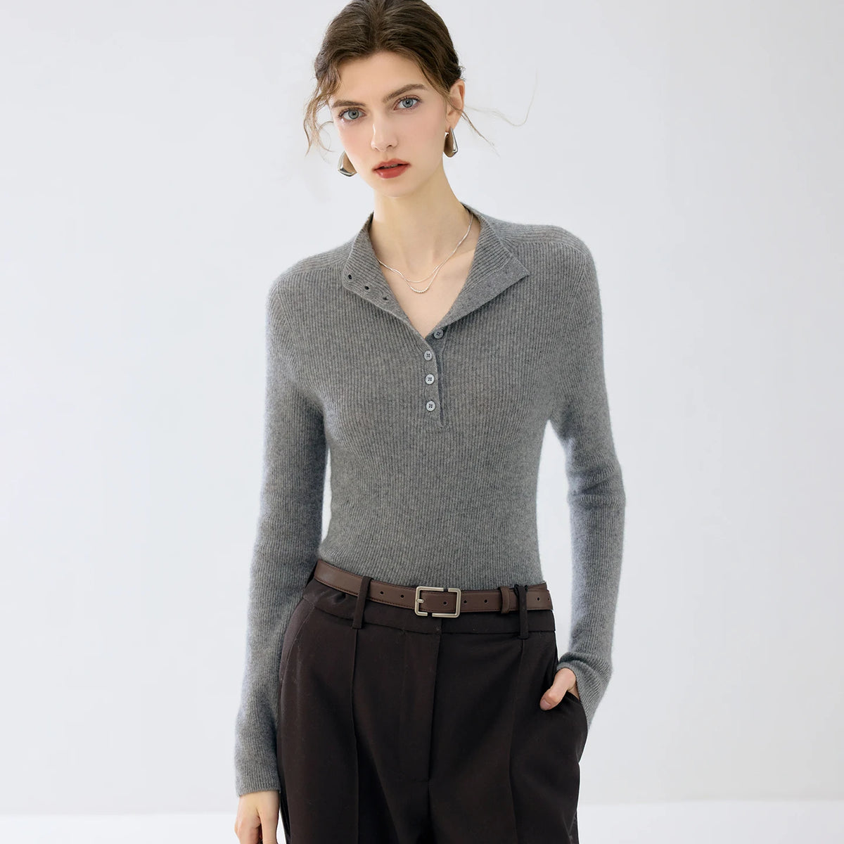The Twickenham Cashmere Mock-Neck Jumper