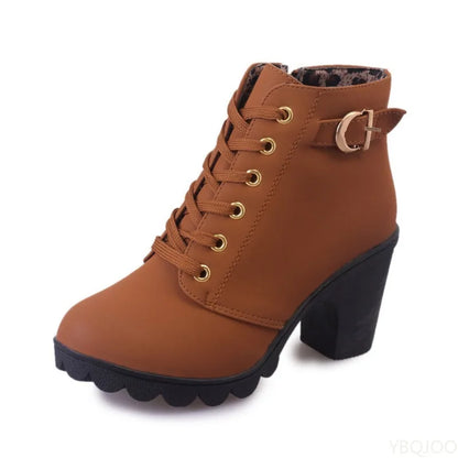 The Berrylands Lace-Up Heeled Boots
