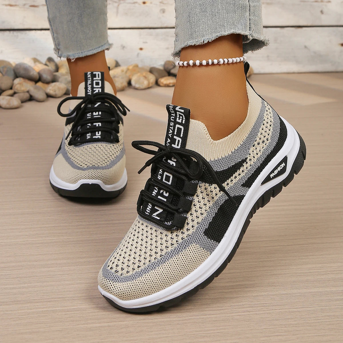 The West Wickham Two-Tone Patchwork Trainers
