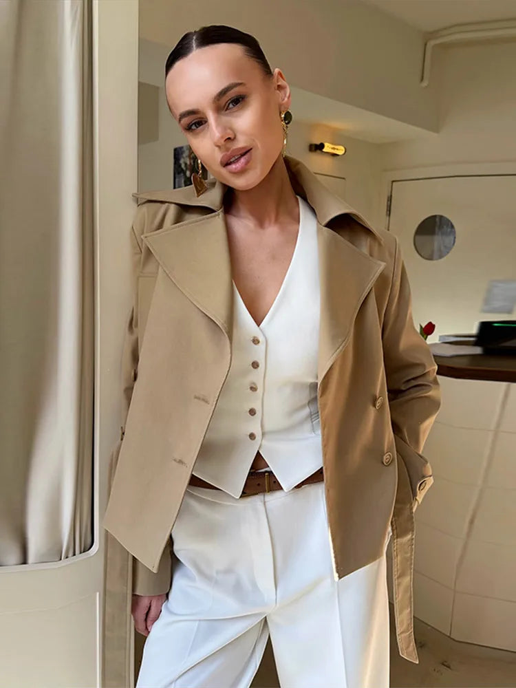 The Barons Court Lace-Up Coat & Skirt Set