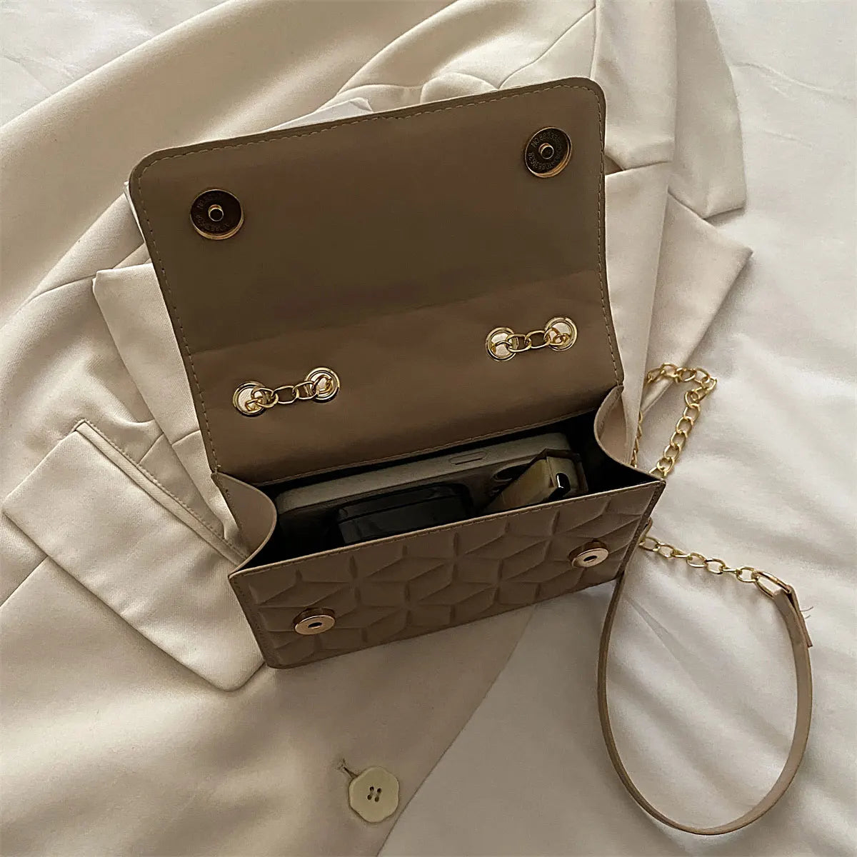 The Eastcote Quilted Argyle Cross-Body Bag