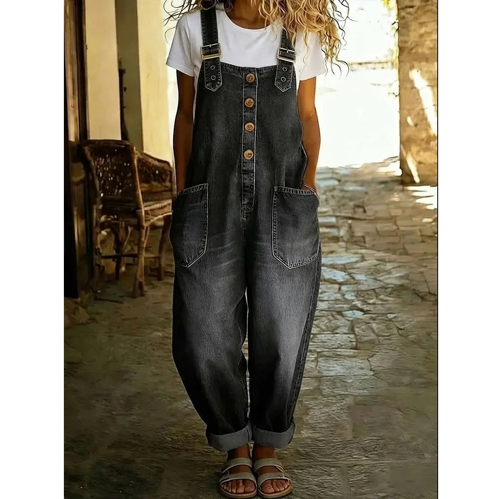The Rotherhithe Denim Buckle Jumpsuit