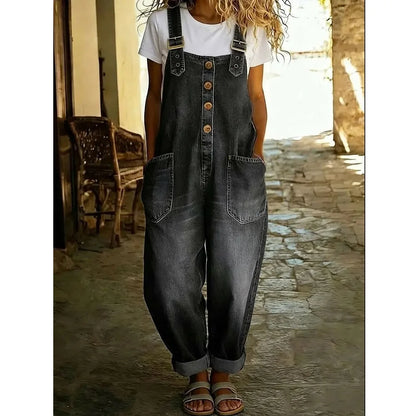 The Rotherhithe Denim Buckle Jumpsuit