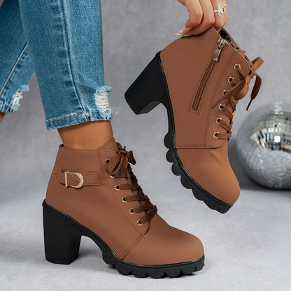The Ilford Lace-Up Heeled Boots