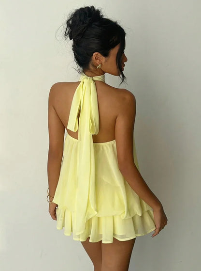 The Alperton Backless Halter Sundress