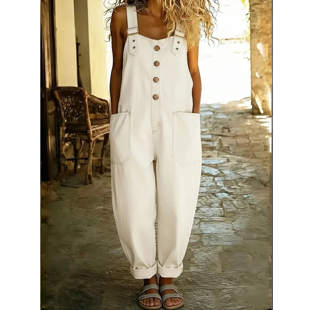 The Rotherhithe Denim Buckle Jumpsuit
