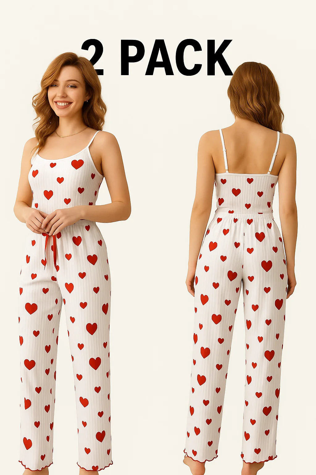 The Turnham Green Heart-Print Pajama Set