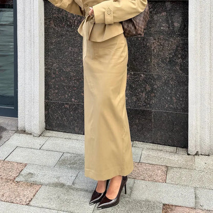 The Barons Court Lace-Up Coat & Skirt Set