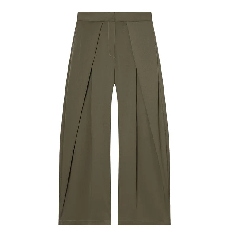 The Clapton Pleated Wide-Leg Trousers