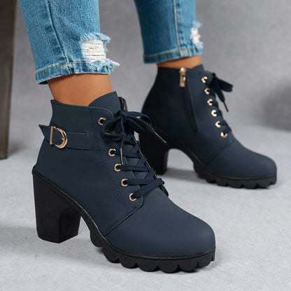 The Ilford Lace-Up Heeled Boots